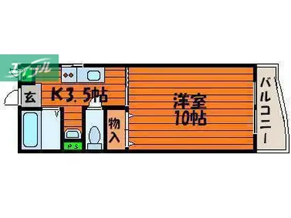 第7北村ビル(1K/3階)の間取り写真