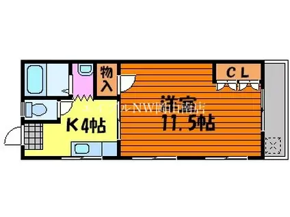 ルピアン(1K/2階)の間取り写真