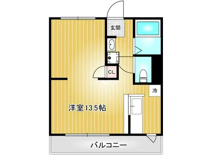 Fメゾン堀田(1LDK/2階)の間取り写真