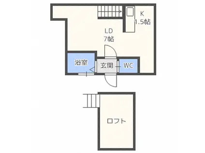 RAD NI(1K/3階)の間取り写真