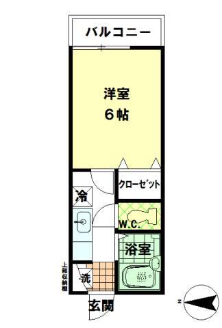 メゾンブランシュ(1K/2階)の間取り写真