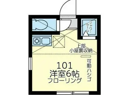 ユナイト安針ネイマール(1K/1階)の間取り写真