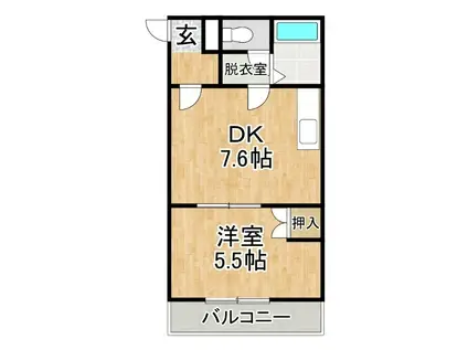 マーベリック帯広南(1DK/3階)の間取り写真