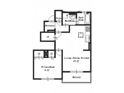 アクティフジェルメⅢ(1LDK/1階)の間取り写真