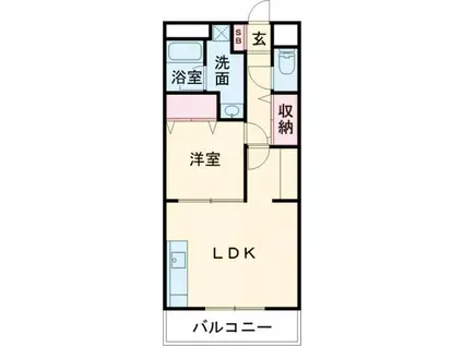 APL IV(1LDK/2階)の間取り写真