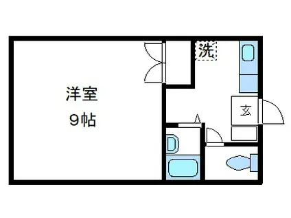バグースJ(1K/3階)の間取り写真