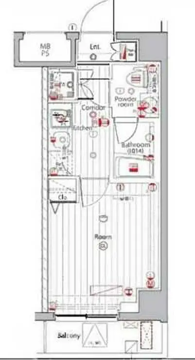 PREMIUM CUBE広尾 1階階 間取り