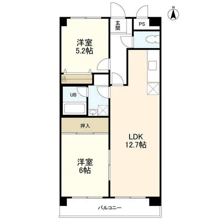 ガーデンハイツ六本木 2階階 間取り