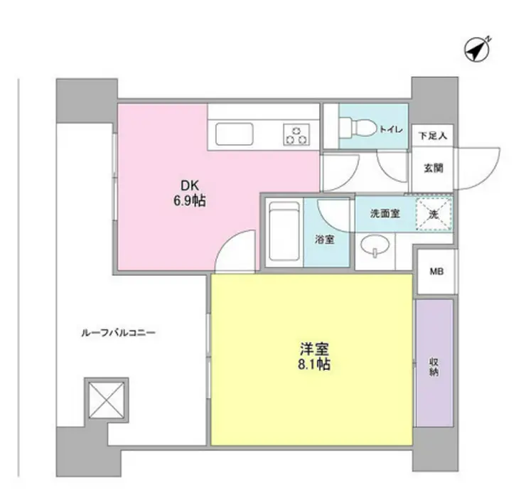 TKフラッツ渋谷 12階階 間取り