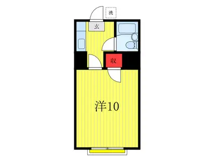 稲葉ハイツ(1K/2階)の間取り写真