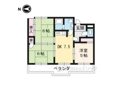 コーポ弘和(3DK/3階)の間取り写真