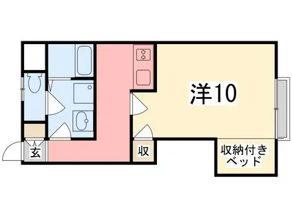 STAGE I(1K/1階)の間取り写真