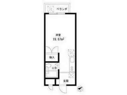 日野屋第一ビル(ワンルーム/4階)の間取り写真