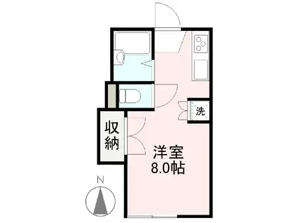 エイト屋島(ワンルーム/2階)の間取り写真