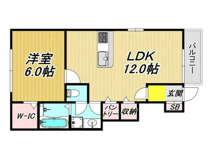 MUKO7ーSKTⅡ(1LDK/1階)の間取り写真