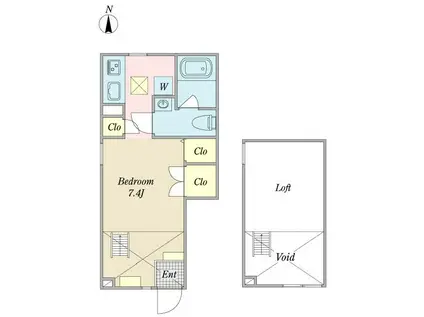セリングトゥーレ(1SK/1階)の間取り写真