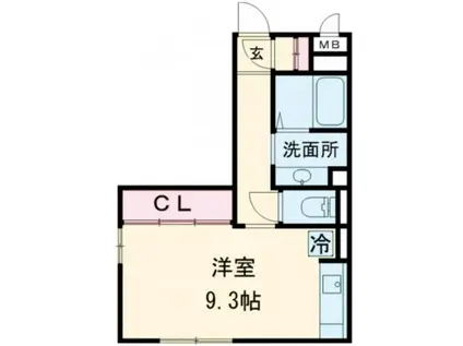 RESPIRAR(ワンルーム/1階)の間取り写真