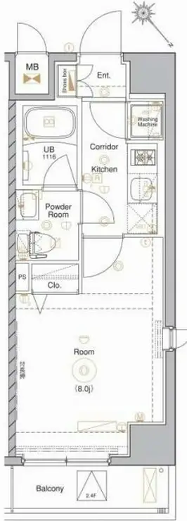 メイクスデザイン王子 9階階 間取り