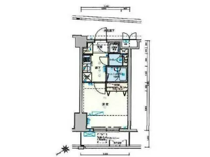 バージュアル横濱鶴見(1K/9階)の間取り写真