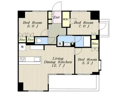 KDXレジデンス町田(3LDK/5階)の間取り写真