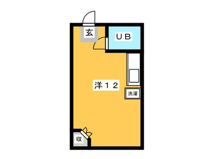 MAISON倉田山(ワンルーム/3階)の間取り写真