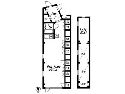 O‐FLATS(ワンルーム/3階)の間取り写真