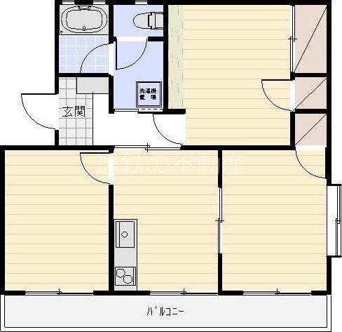 サンフラワーIII(3DK/4階)の間取り写真