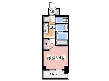 プレサンス広小路通葵(1K/8階)の間取り写真