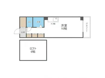 ダイアナ南山鼻ヒルズI(1LDK/5階)の間取り写真
