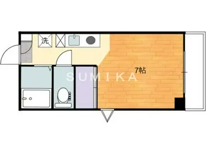 パルティール21(ワンルーム/5階)の間取り写真