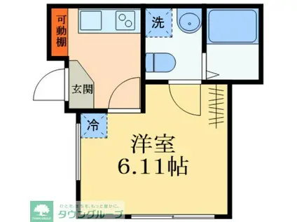 CASTANEA(1K/1階)の間取り写真