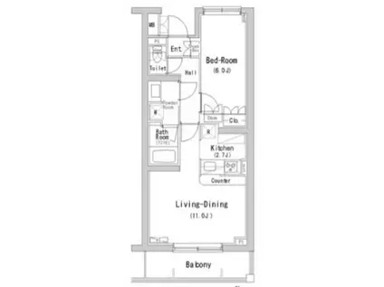 S-FORT横浜青葉台(1LDK/4階)の間取り写真