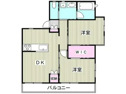 マンションあざみ(2LDK/3階)の間取り写真