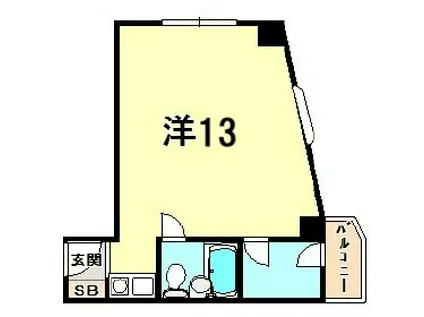 カサベラ神戸(ワンルーム/8階)の間取り写真