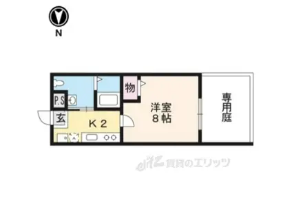 プラーズ見花山(2K/3階)の間取り写真