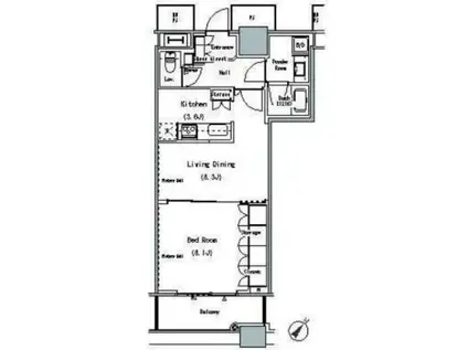 THE TOKYO TOWERS MID TOWER ザ・東京タワーズ(1LDK/13階)の間取り写真