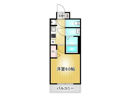 プレサンス名古屋ルーカス(1K/4階)の間取り写真