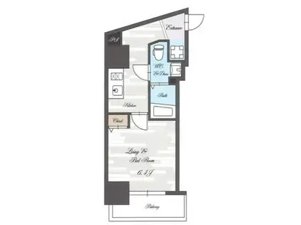 GP KOBE STATION(1K/3階)の間取り写真