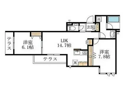 LS PLUS 豊玉南(2LDK/3階)の間取り写真