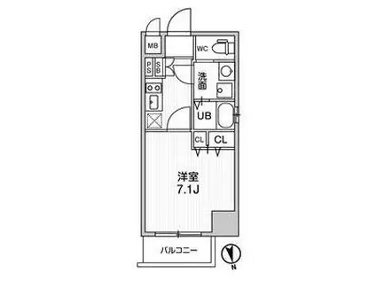 LA DOUCEUR今池南(1K/8階)の間取り写真
