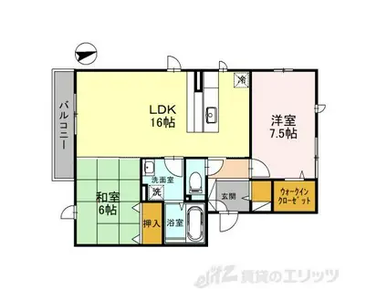 ライブリーヒルズ(2LDK/3階)の間取り写真