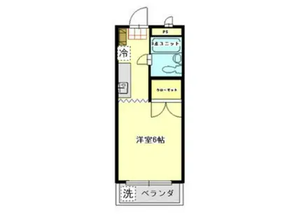 ジュネス新百合(1K/2階)の間取り写真