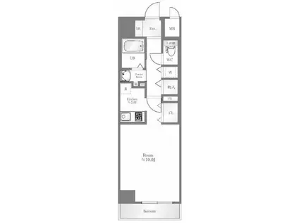 セザール大森山王(ワンルーム/2階)の間取り写真