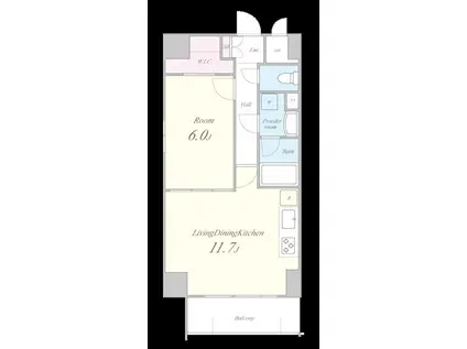 ノイクレール(1LDK/3階)の間取り写真