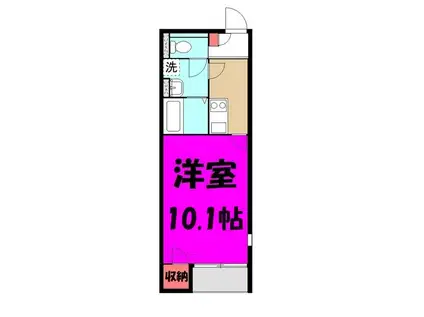 クラージュ日進(1K/1階)の間取り写真