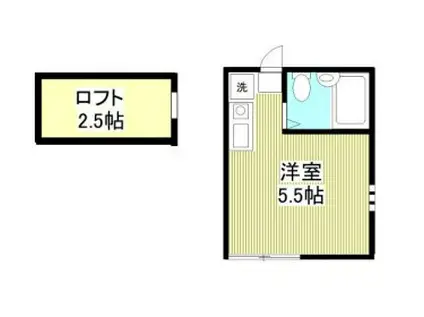 レジデンツ堀切(ワンルーム/2階)の間取り写真