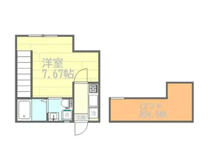 ルオント古淵(1K/2階)の間取り写真