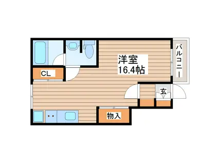 COFFRET SENDAI(ワンルーム/1階)の間取り写真