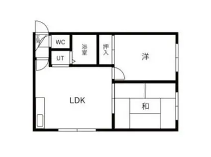 アーバン苗穂(2LDK/2階)の間取り写真