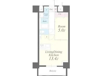 シャルマンミューズ(1LDK/11階)の間取り写真